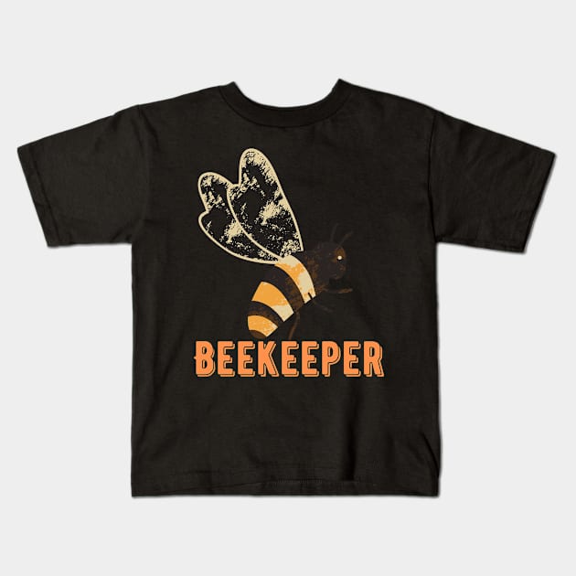 Beekeeper T-shirts Honeybee Vintage Distressed Graphic Kids T-Shirt by Dodgefashion